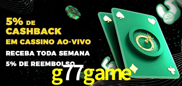 Promoções do cassino ao Vivo g77game